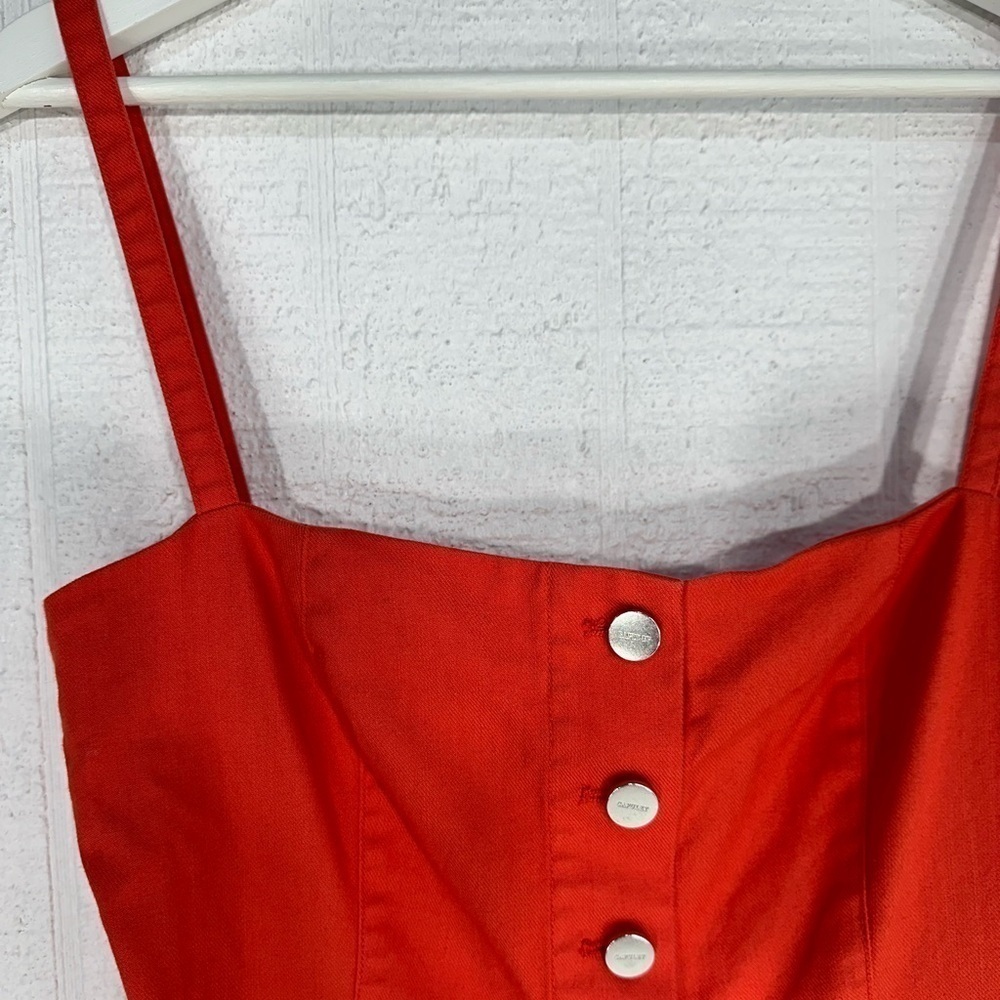 Capulet Stretch Denim Button Down Mini Dress Oran… - image 2